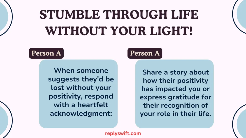 Share a story about how their positivity has impacted you or express gratitude for their recognition of your role in their life.