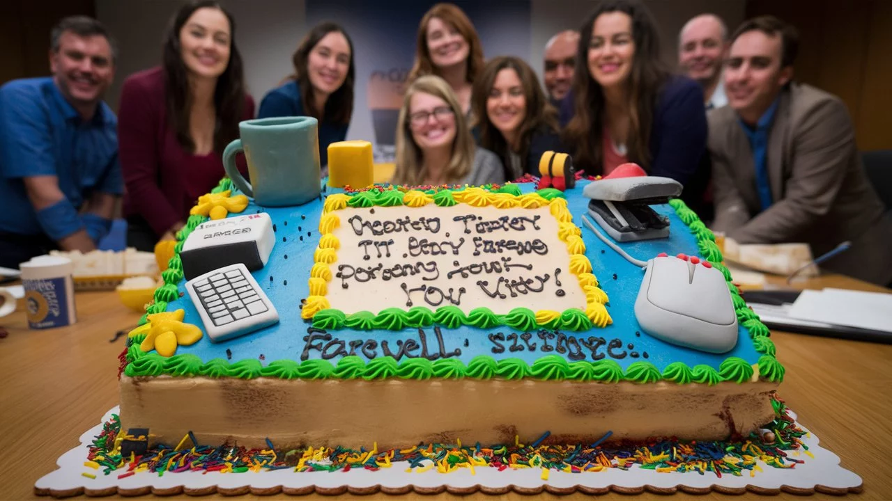 Farewell Cake Messages for Coworkers